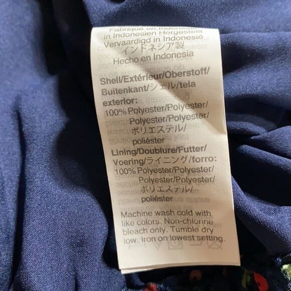 Madewell Lyric Wrap Surplice Neck Dot Long‎ Sleeve Top Blue Multi Size S EGUC - Picture 16 of 16